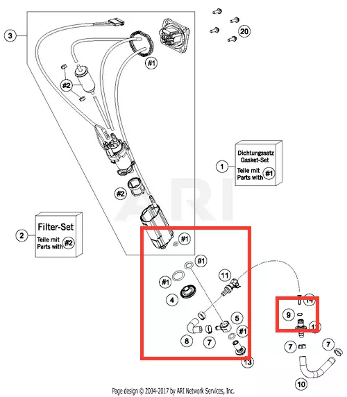 JS Professional Parts JSPP Fuel Tank Seal Kit for Filter Replacement for KTM/Husqvarna EFI and TPI bikes, Replacement 78107089100, JSPPKIT64 - Image 2